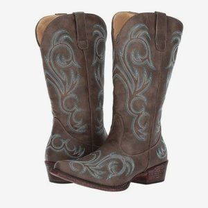 Roper Women's riley Western Boots-Brown Sizes 7